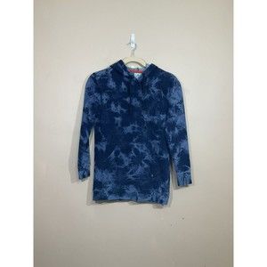 Sperry Mens Tie Dye Hoodie Sweatshirt S Blue Kangaroo Pocket Heavyweight